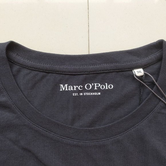 Marc O'Polo Black Printed Round Neck T Shirt - Picture 3 of 9